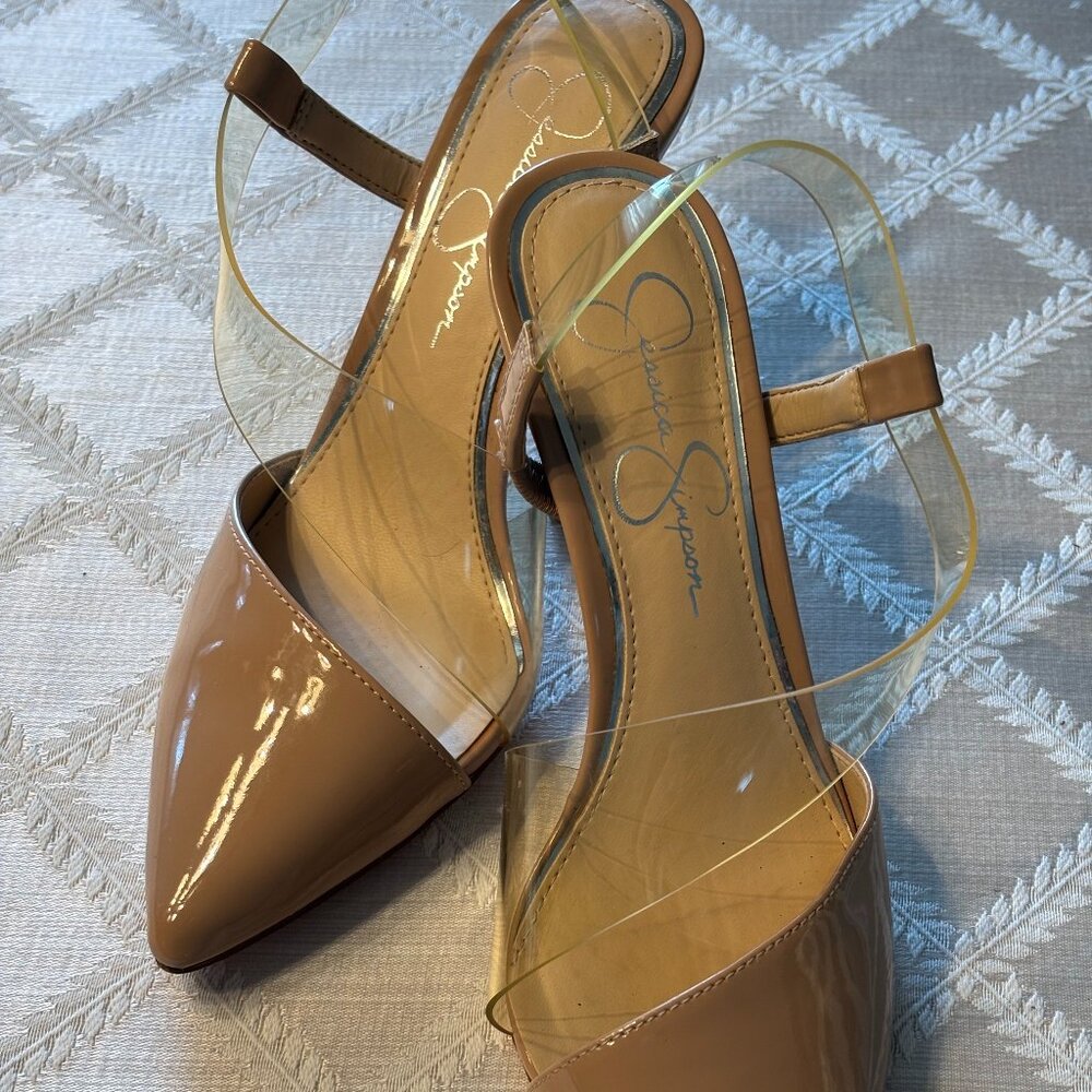 Jessica Simpson Beige Patent leather Shoe